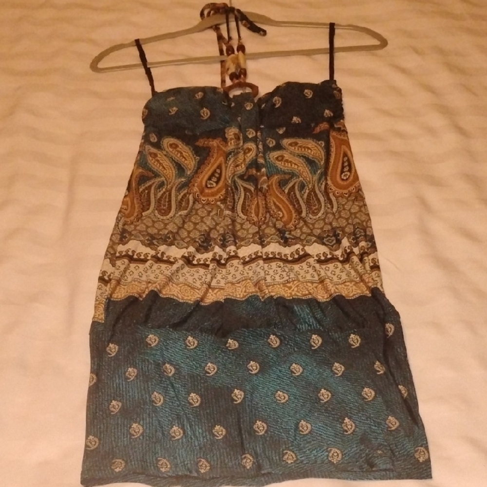 Blue Schetch Women's Paisley Halter Top - Multicolor, Size: S
